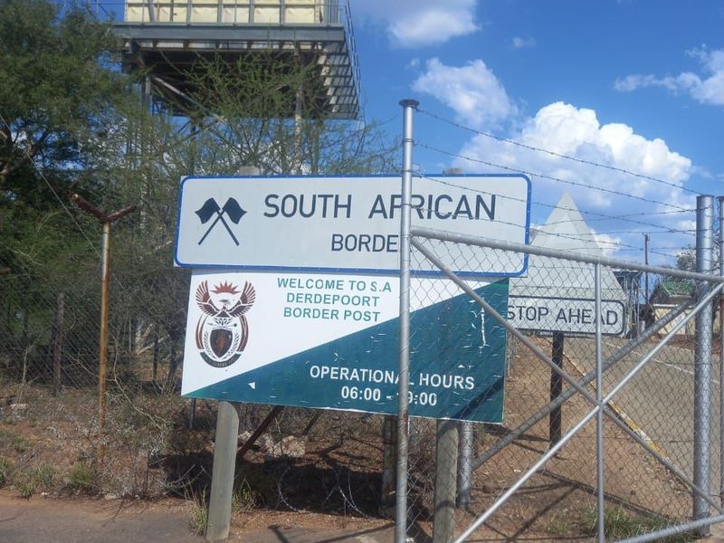The South African border post at Derdepoort, the crossing BaAfrica uses for repatriation into Botswana